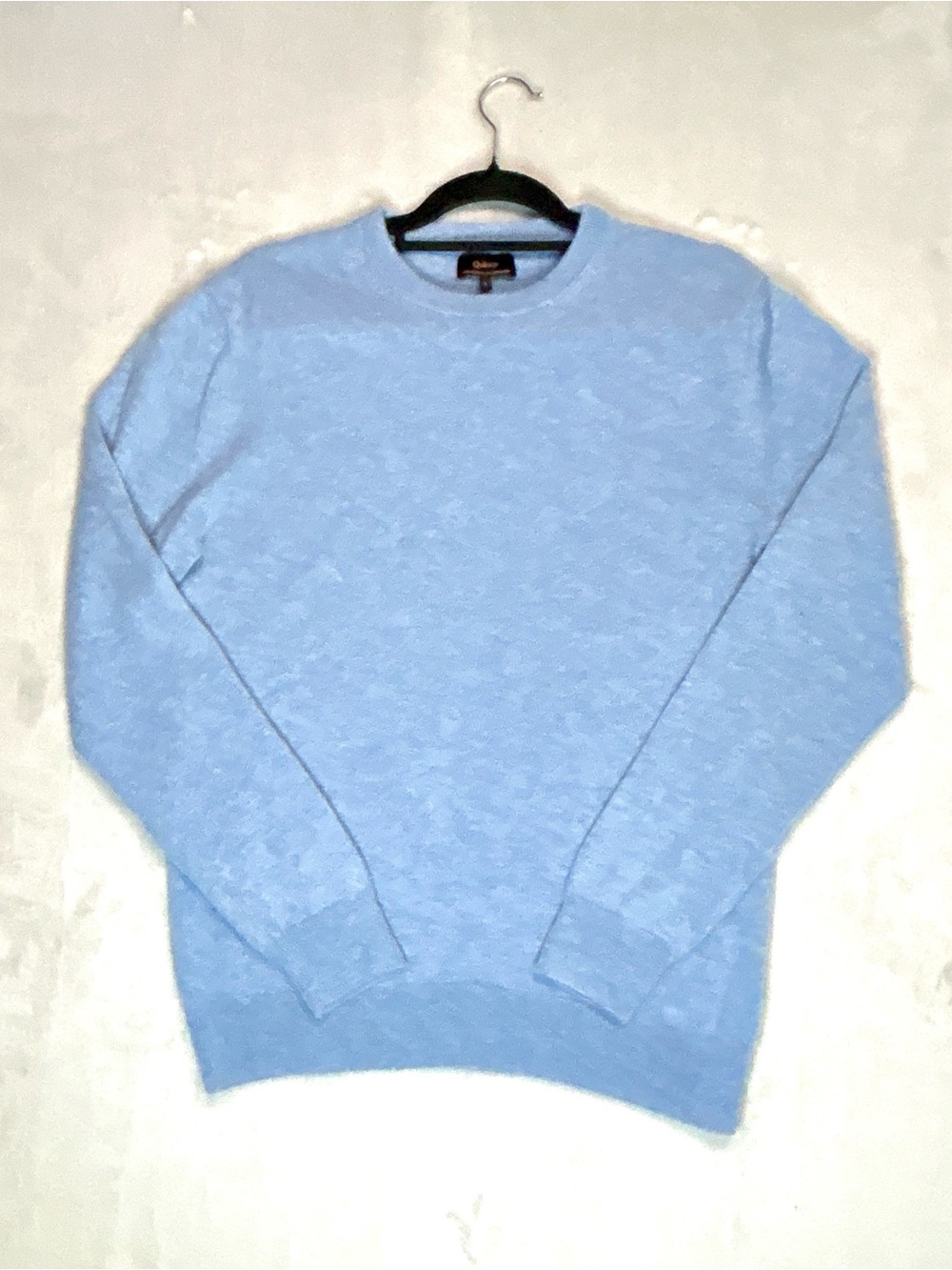 Quince Men’s Cashmere Crewneck Sweater Size L Heather Blue 100% Mongolia